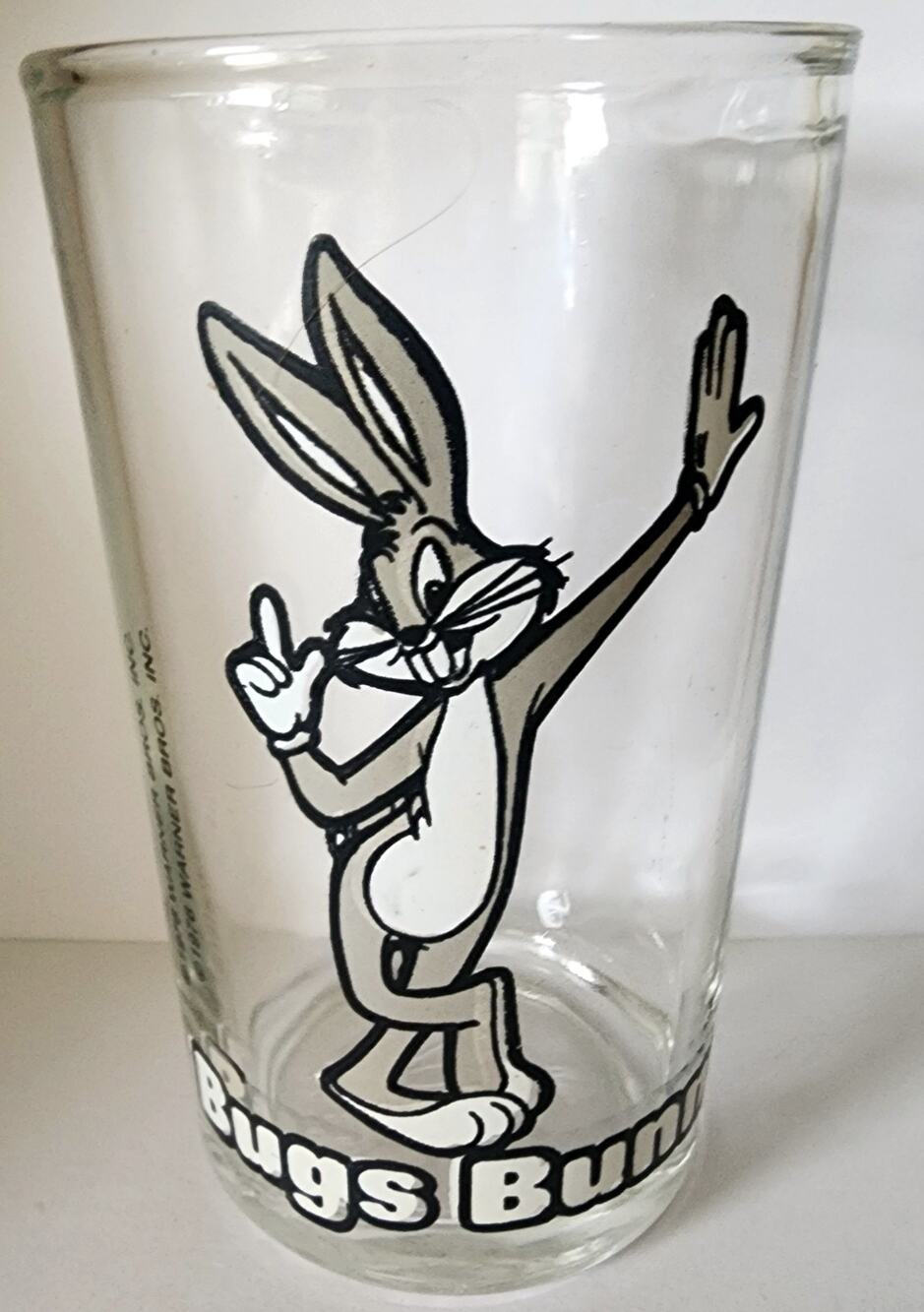 Vtg. BUGS BUNNY 4.25” Juice Drinking Glass 1976 Warner Brothers Welch's Tweety